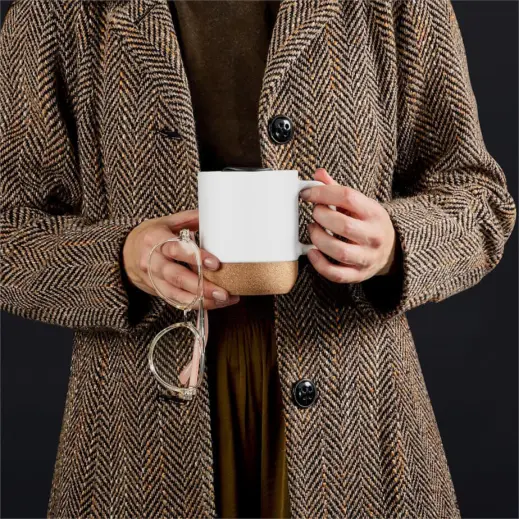 Serendipio Sienna Cork & Ceramic Sublimation Coffee Mug Extra